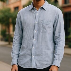 Toscano Linen blend button up shirt